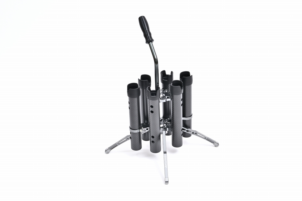 ロッドスタンド　FORCE “フォース” マットカーボン ホルダー6本仕様